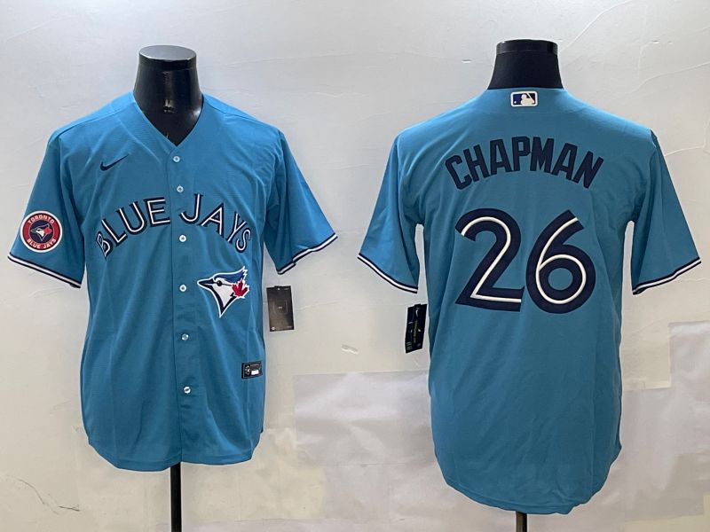 Men Toronto Blue Jays #26 Chapman Light Blue White Game 2025 Nike MLB Jersey style 2->san francisco giants->MLB Jersey